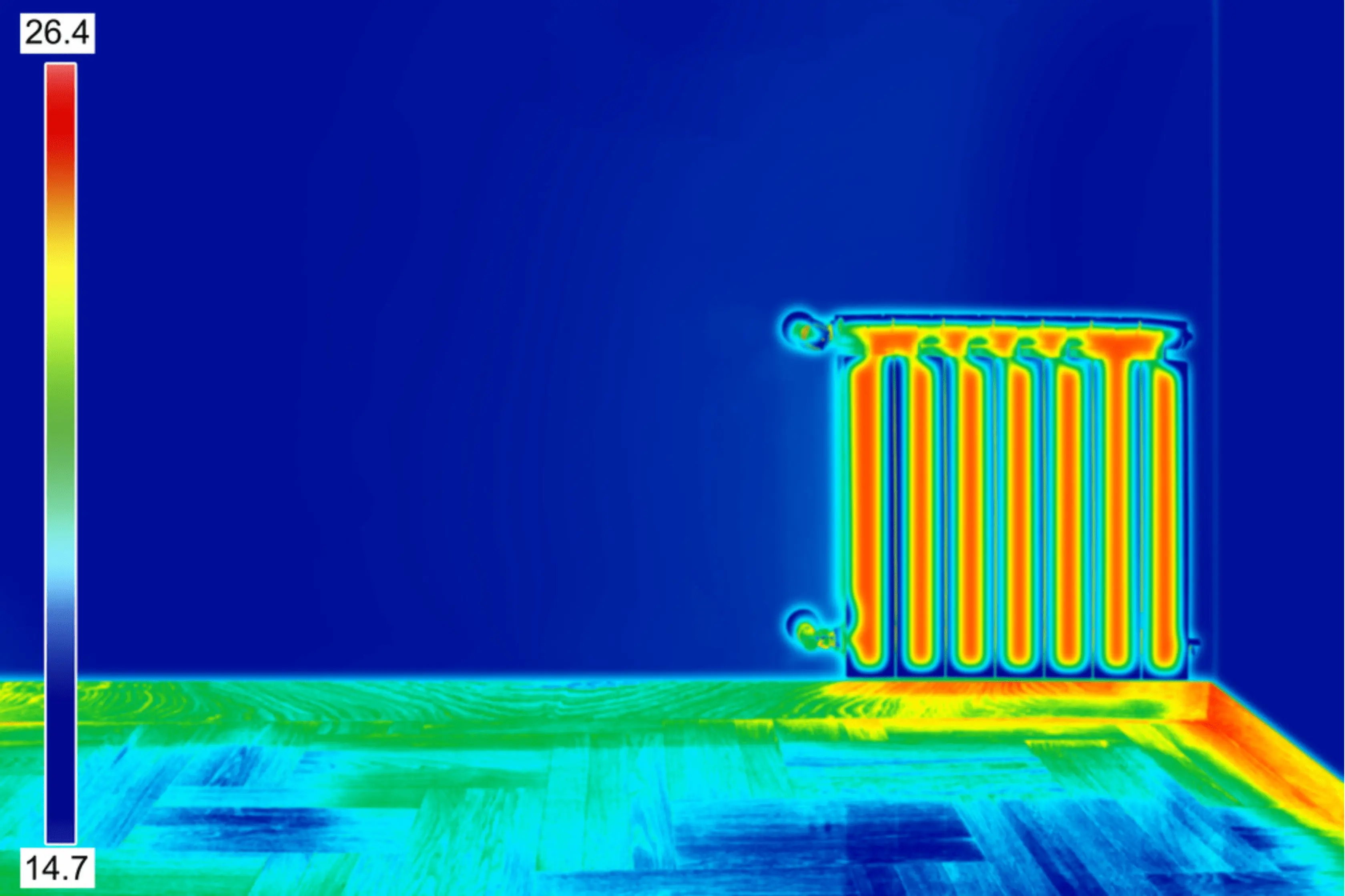 Thermal Vision On Leaking Radiator In Home